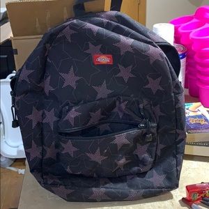 Black with purple stars dickies backpack